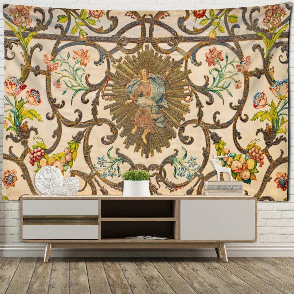 ستارة جدارية من DecorBites™ بلون كاكي بنمط عتيق لديكورات المنزل الداخلية الفاخرة