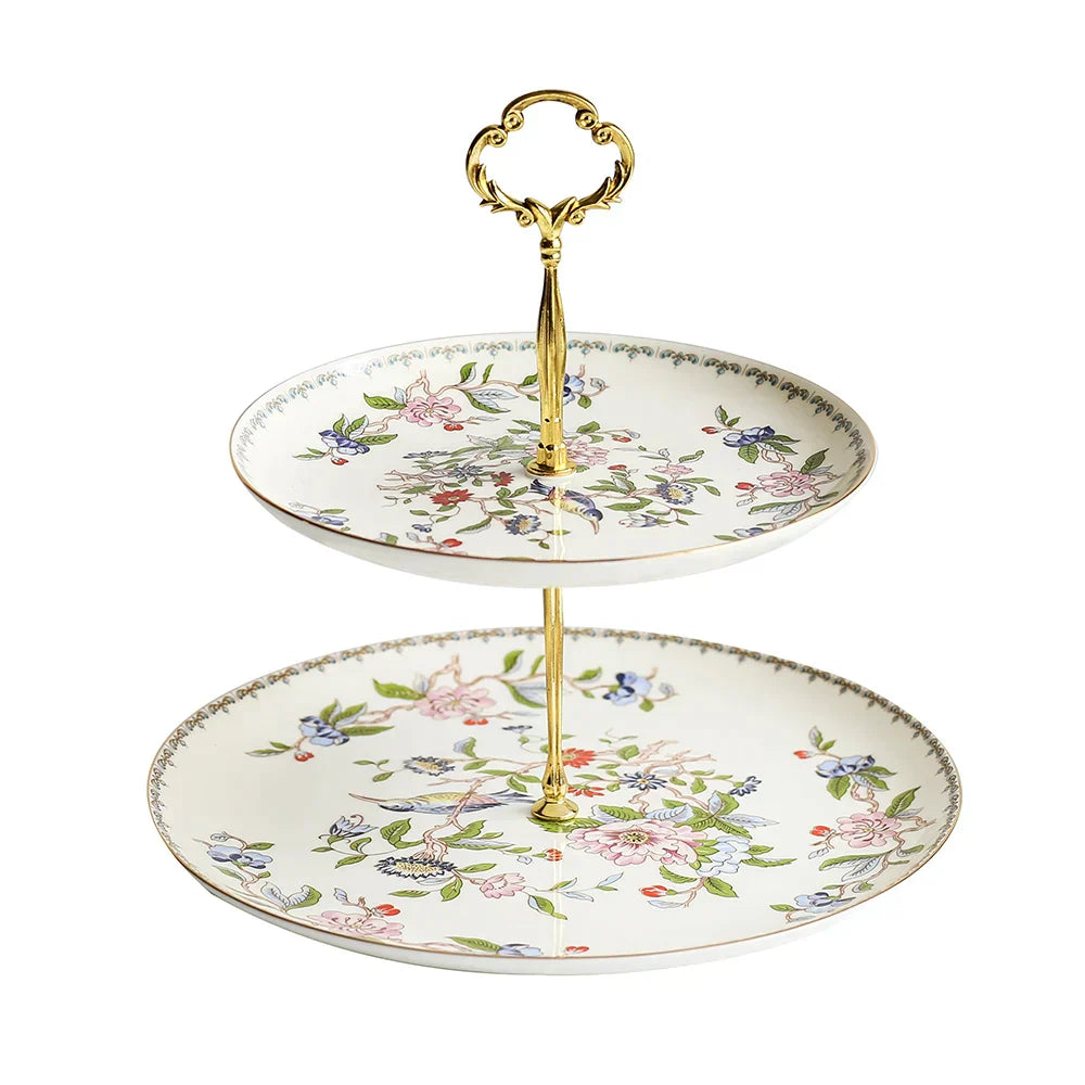 DecorBites™ Coffee & Tea Set: Cup, Saucer, Pot, Milk, Sugar, Plate, Tray, Teaware