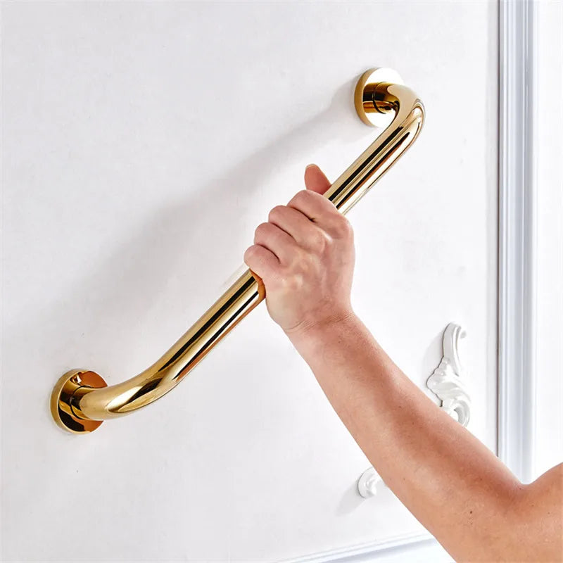 DecorBites™ قضيب أمان نحاسي ذهبي للحمام، درابزين لحوض الاستحمام والدش