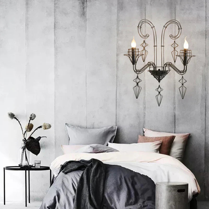 DecorBites™ Baroque Iron Designer LED Chandelier Lighting - Hanging Lamps for Foyer