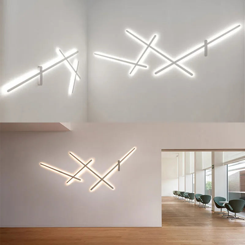 مصباح حائط DecorBites™ LED بإضاءة خلفية لديكور المنزل - إضاءة داخلية على شكل شريط طويل