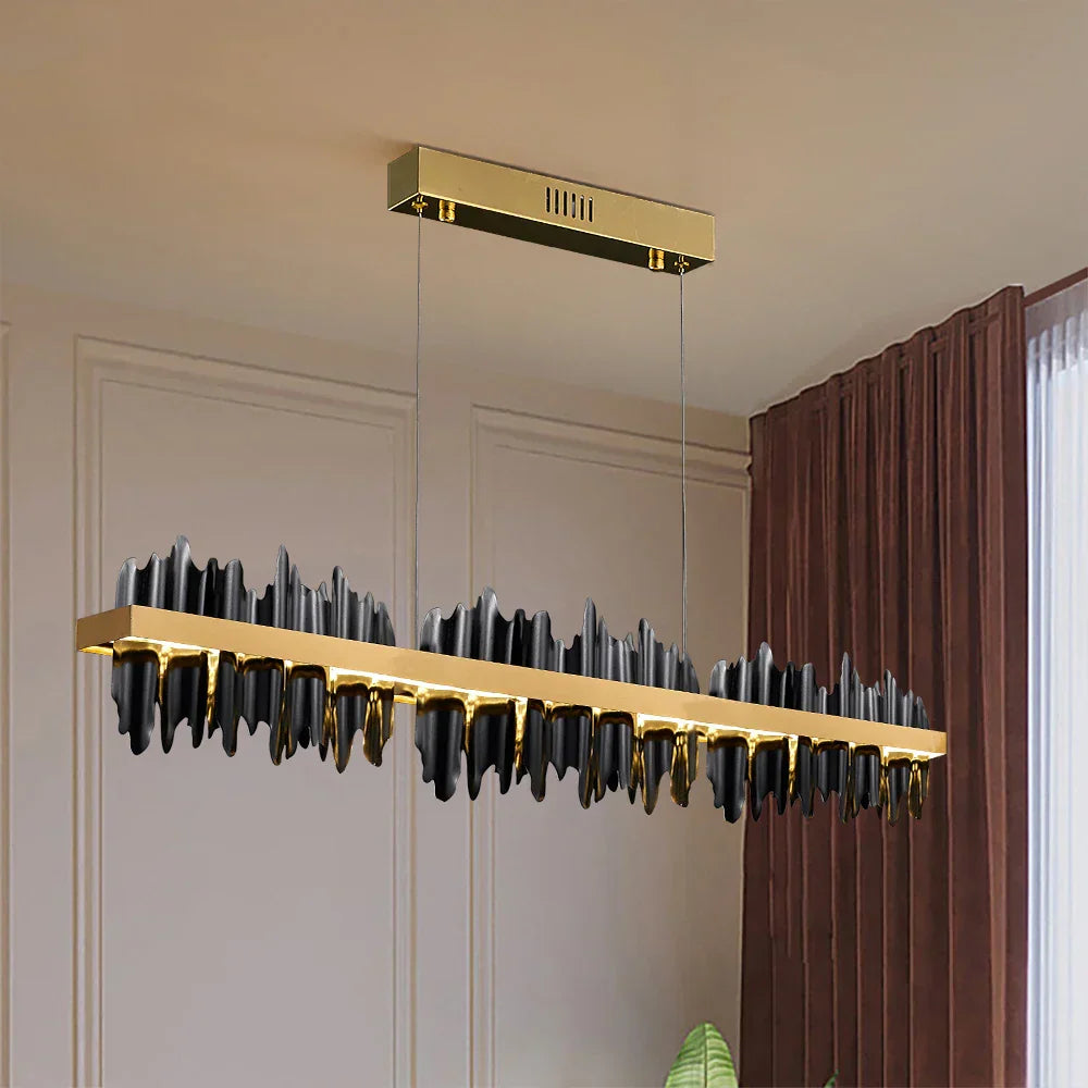 DecorBites™ Iceberg Design LED Chandelier - Modern Dining Room & Kitchen Island Lighting