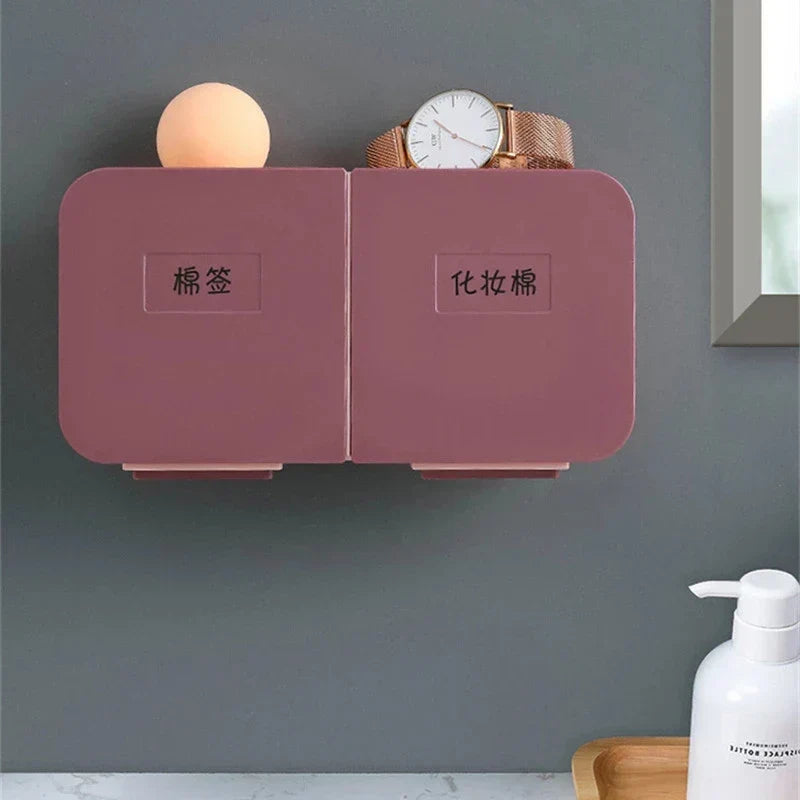 DecorBites™ Cotton Swab & Pad Holder: Bathroom Organizer & Cosmetic Container
