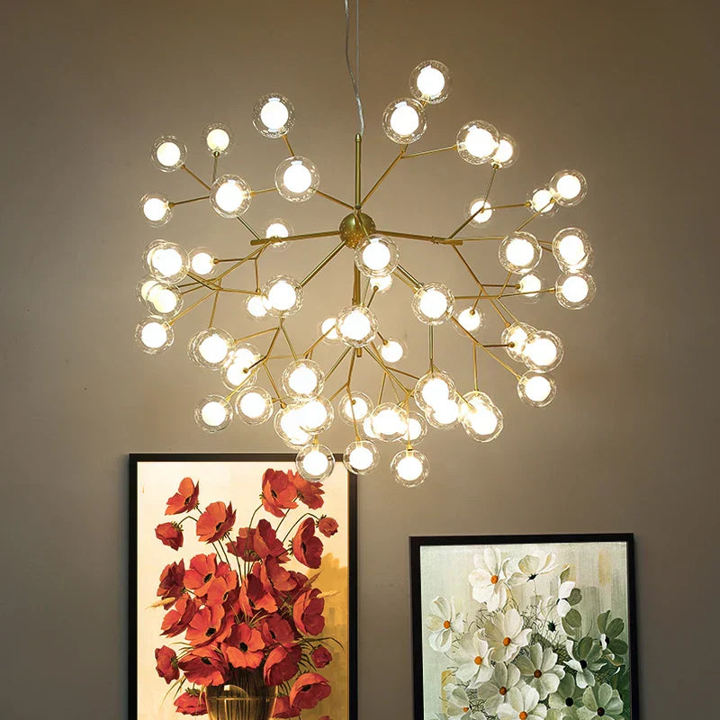 ثريا سبوتنيك LED Firefly من DecorBites™‎: مصباح سقف أنيق على شكل غصن شجرة