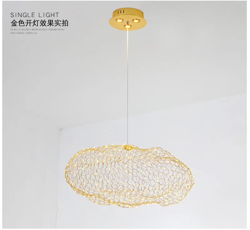 DecorBites™ Cloud Pendant Light: مصباح LED بتصميم سحابة نورديك حديثة مضيئة للغرفة النوم وغرفة الطعام