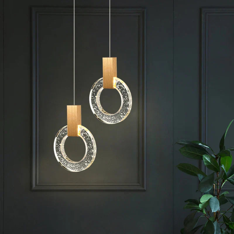 مصابيح DecorBites™ المتدلية ذهبية وكريستالية - ديكور منزلي فاخر