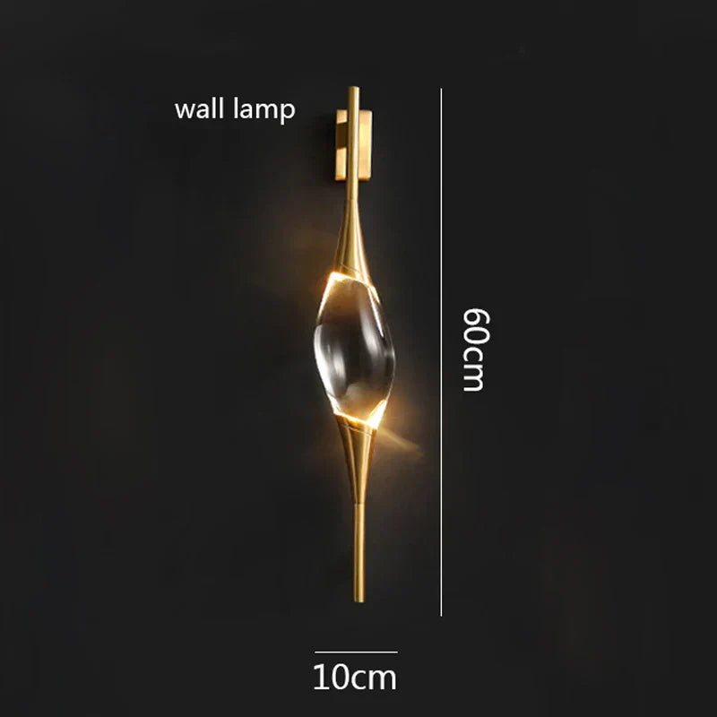 DecorBites™ Crystal Copper Wall Sconce for Dining Room, Living Room, and Bar