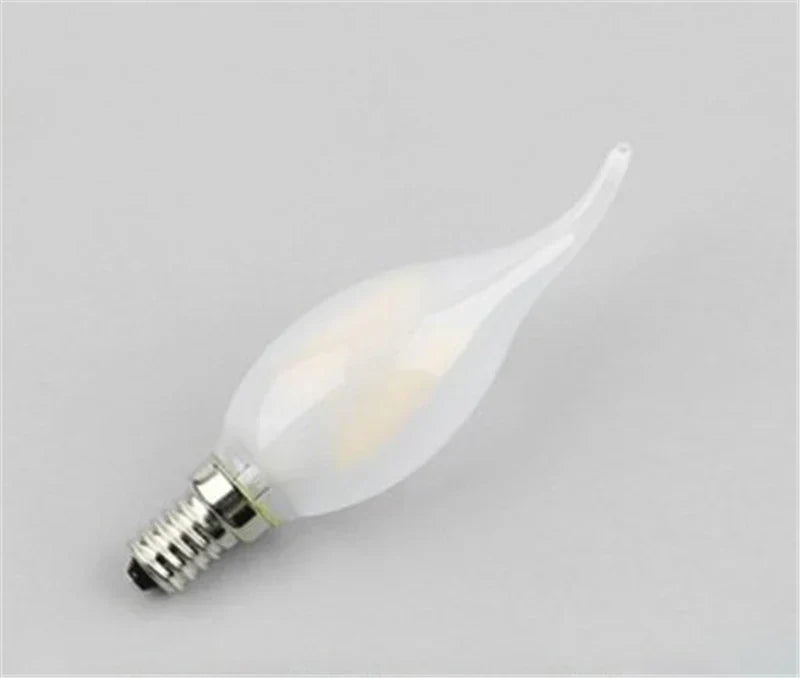 DecorBites™ Frosted E14 LED Candle Crystal Lamp Warm White Retro Filament Bulb