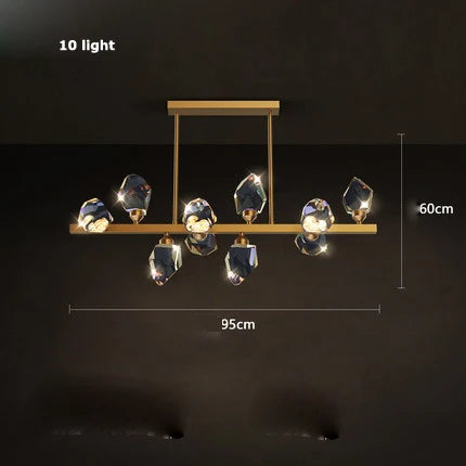 DecorBites™ Crystal Copper Round Chandelier: Elegant LED Suspension Lamp for Dinning Room