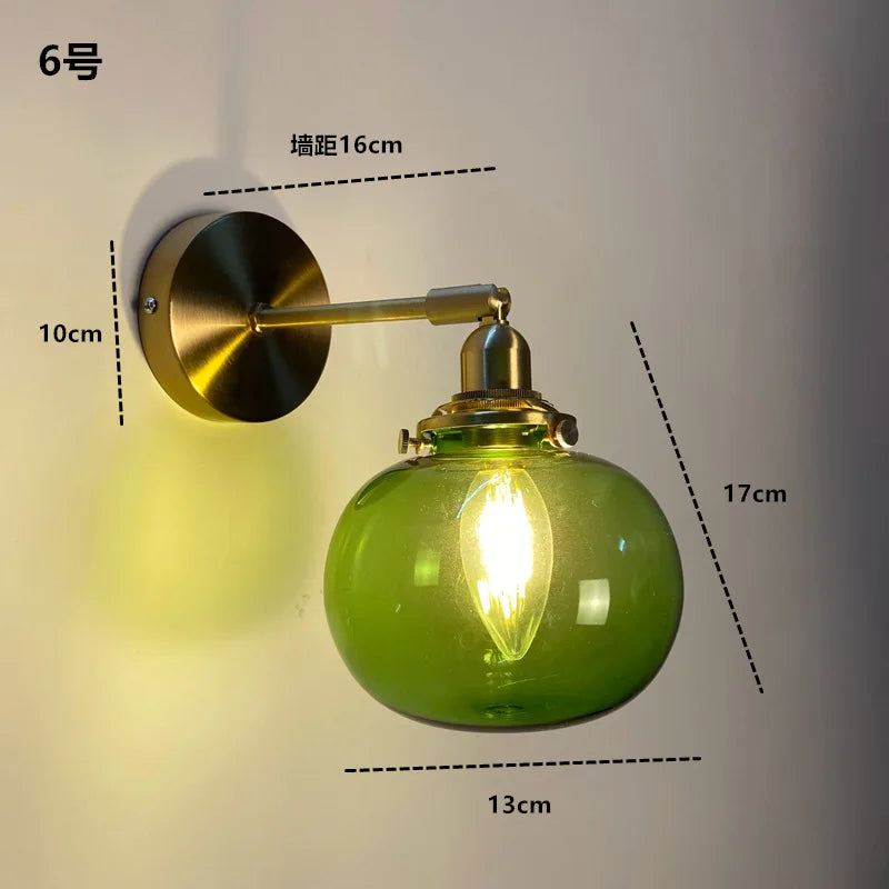 DecorBites™ Clear Glass LED Wall Sconce | Modern Copper Bathroom Mirror Stair Light