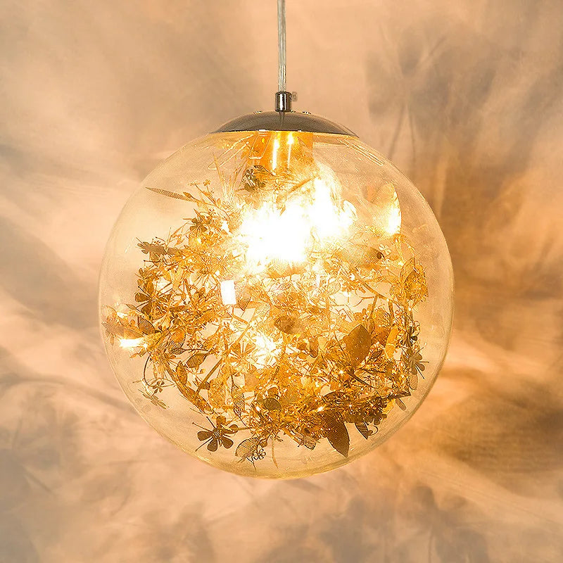 DecorBites™ Glass LED Pendant Lamp: Simple Nordic Lighting Fixture for Bedroom, Kitchen & Living Room