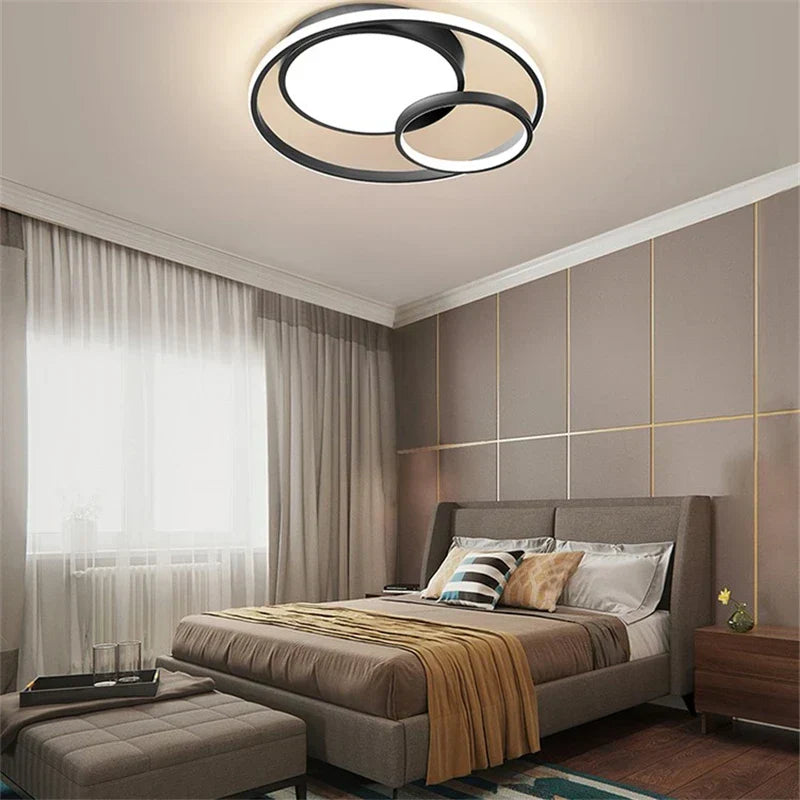 DecorBites™ Geometry LED Ceiling Light: Modern Nordic Light Luxury for Living Room Decor