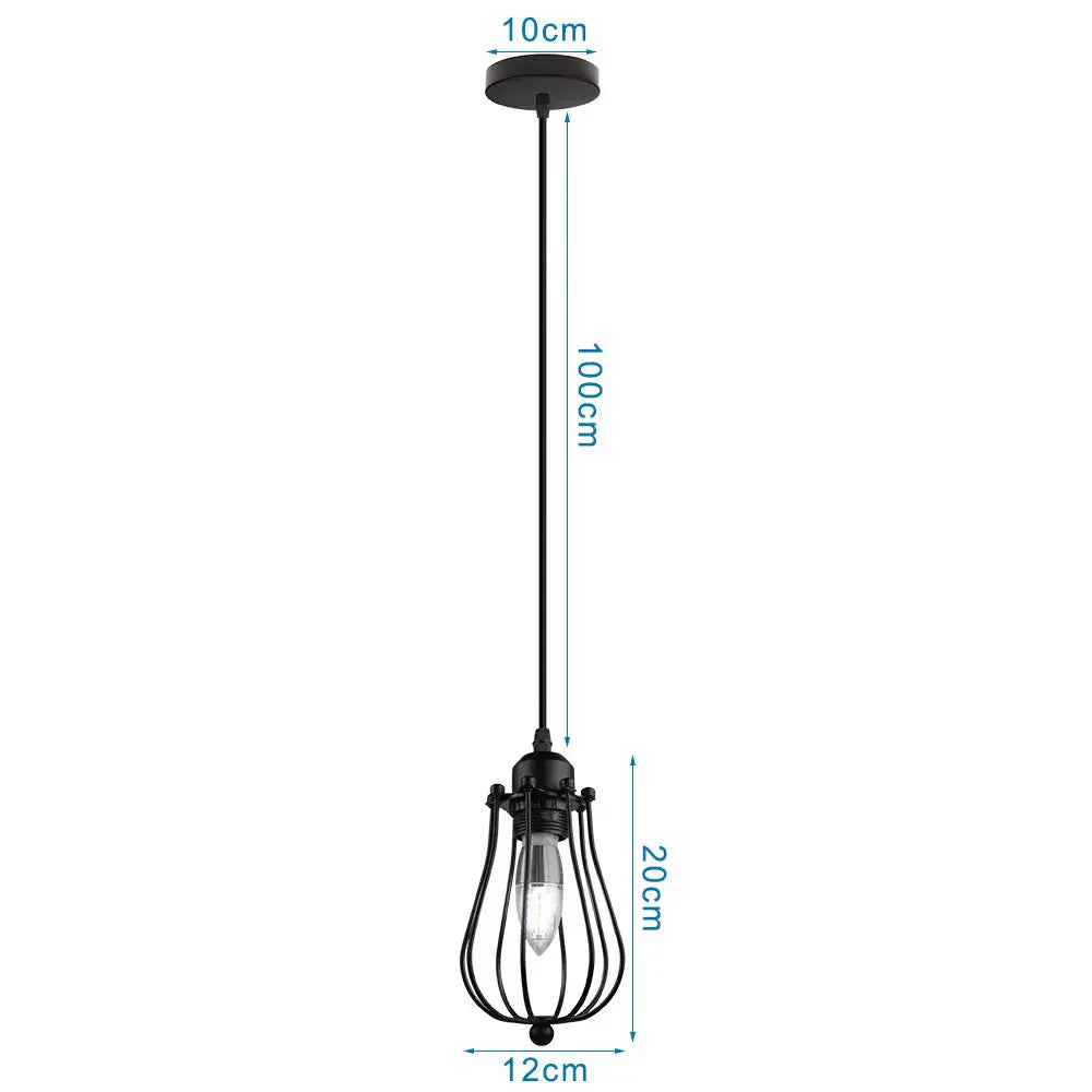 DecorBites™ Adjustable Industrial Wall Light Rustic Wire Metal Cage Sconce