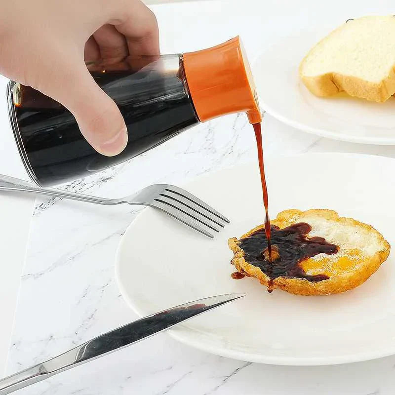 DecorBites™ 170ML Seasoning Bottle with Leak-Proof Design for Oil, Soy Sauce & Vinegar