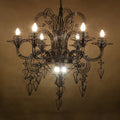 DecorBites™ Iron Baroque E14 LED Chandelier Suspension Lighting for Foyer