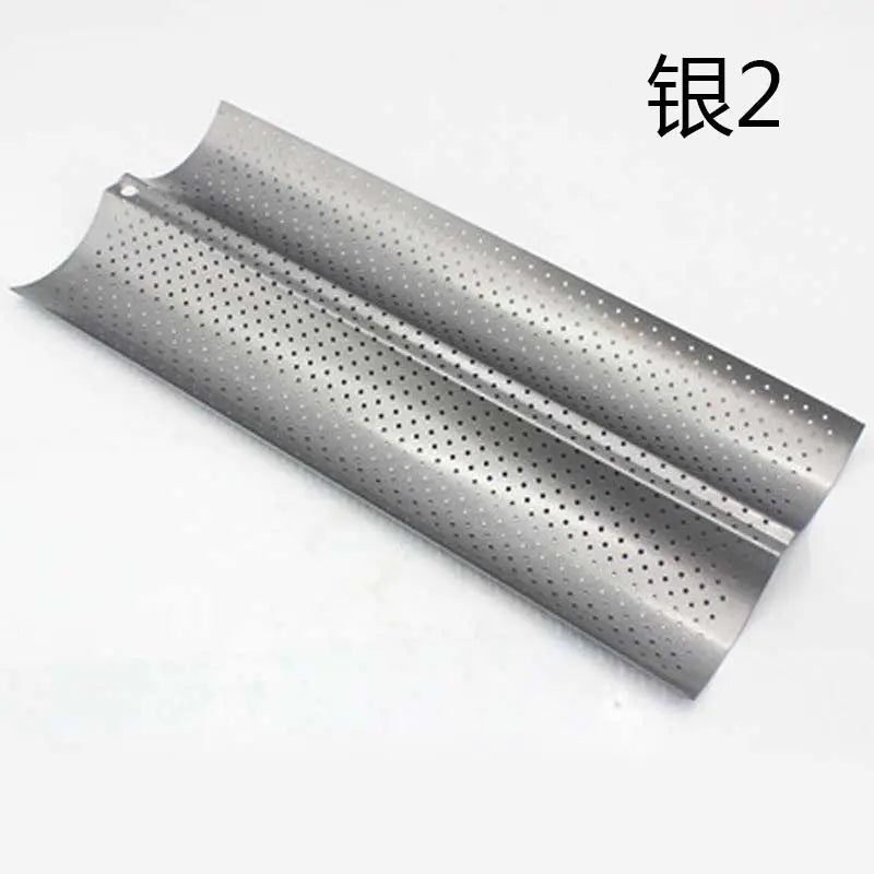 DecorBites™ Wave Bread Pan for Baking French Baguettes - 4 Groove Non-Stick Cake Tray