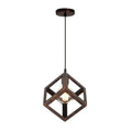 DecorBites™ Geometric Cube Pendant Lights Trio Metal Shades Square Ceiling Lamps