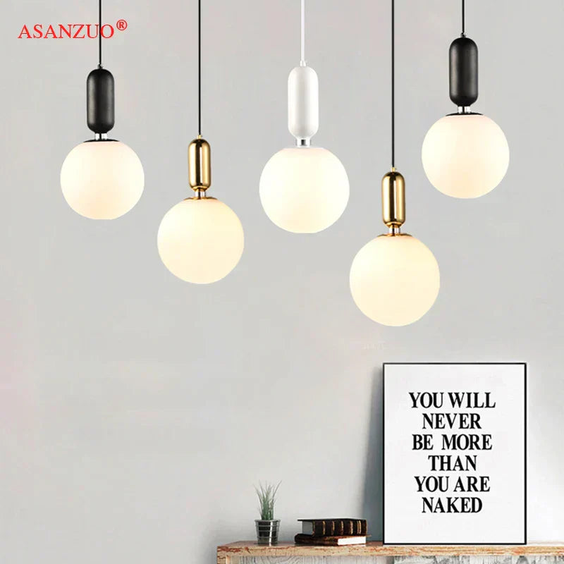 DecorBites™ Glass Ball LED Bedside Pendant Lamp