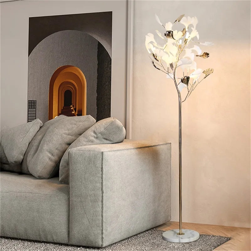 DecorBites™ Ginkgo Flower Floor Lamp - Modern LED Decor for Home Living Room