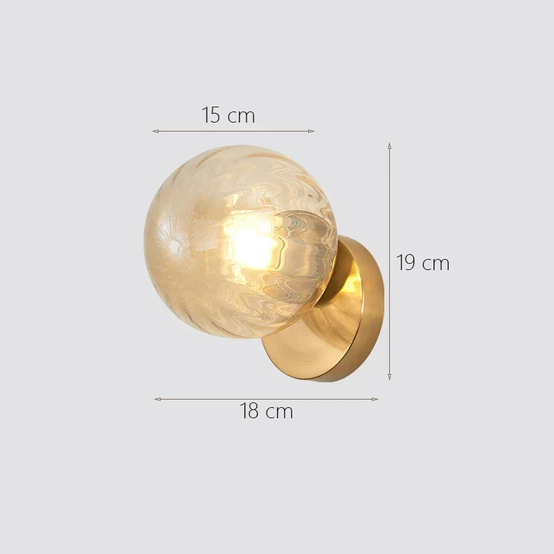 DecorBites™ Glass Ball Wall Lamp: Modern Minimalist Nordic Style, Luxury Bedroom Lighting