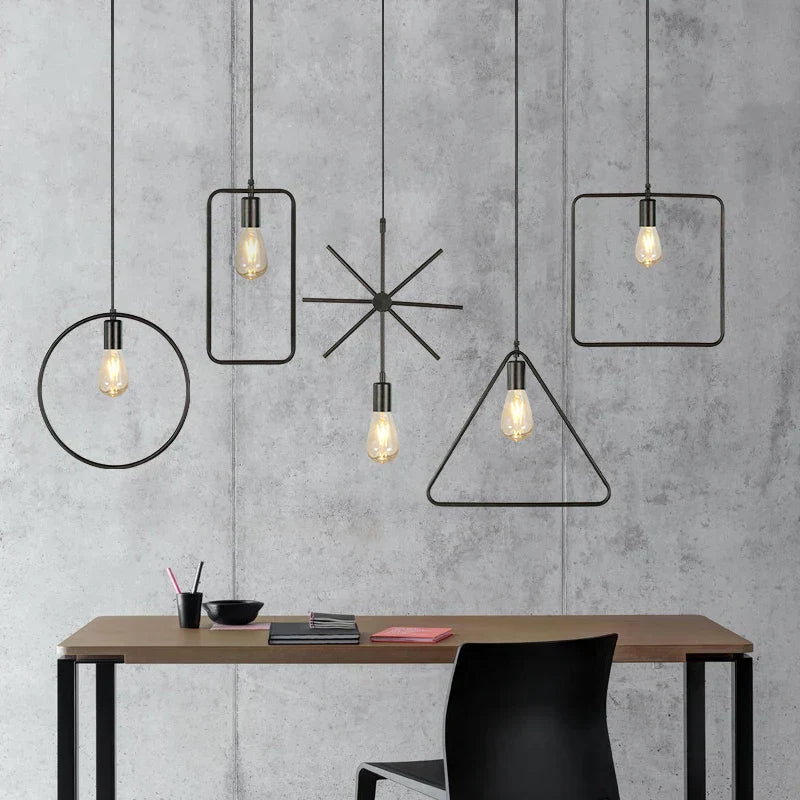 DecorBites™ مصابيح متدلية صناعية بنمط نورديك ريترو للمنازل والثريات للمطاعم.