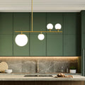 DecorBites™ Black Golden Glass Chandelier for Home Décor and Lighting