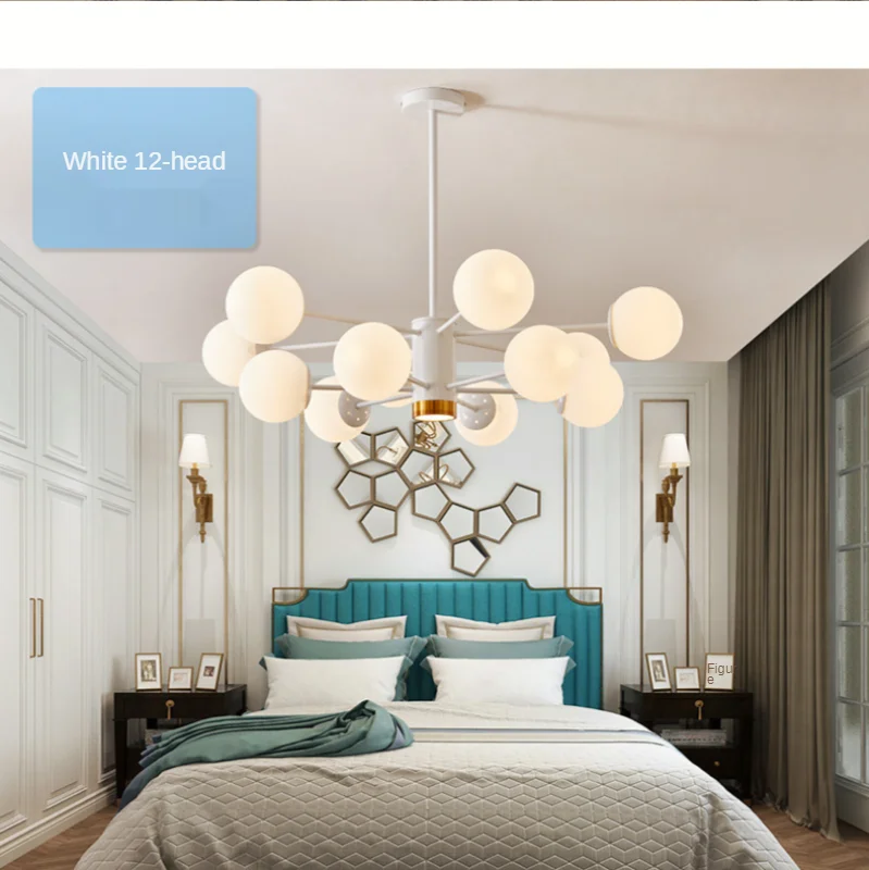 ثريا LED ذهبية بتصميم فرع من DecorBites™ لديكور غرف المعيشة العصرية