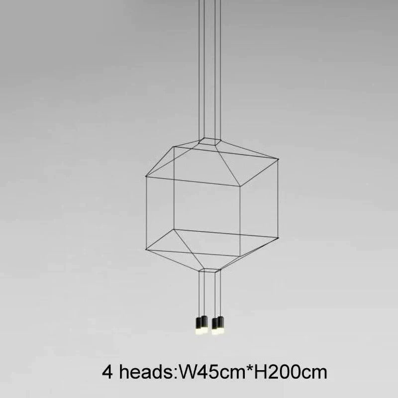 DecorBites™ Industrial Iron Art LED Pendant Light - Black Minimalist Wall Lamp