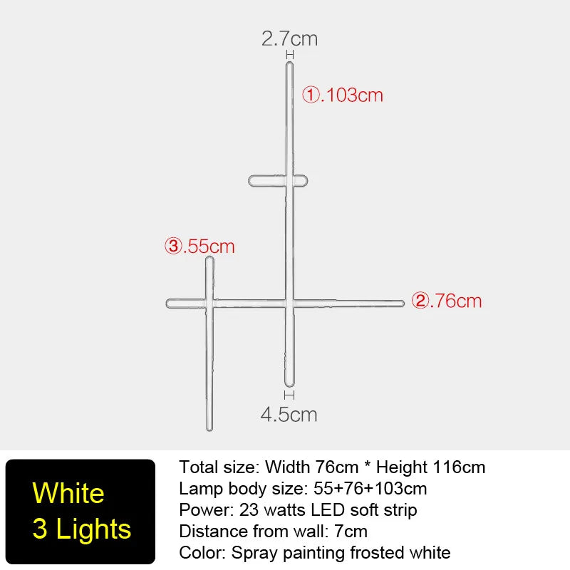 مصباح حائط DecorBites™ LED بإضاءة خلفية لديكور المنزل - إضاءة داخلية على شكل شريط طويل