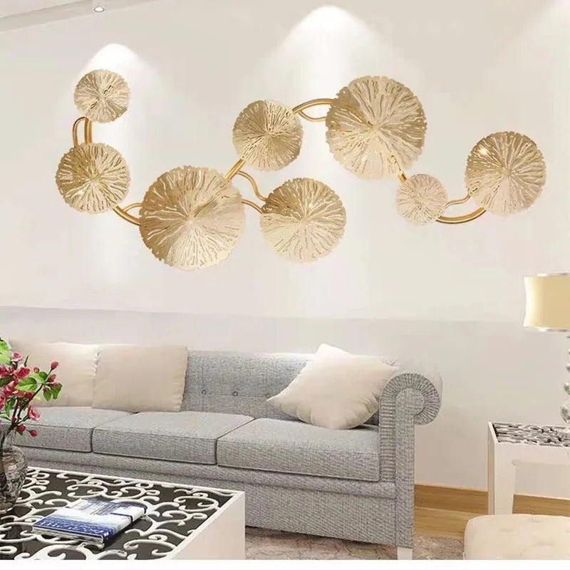 Applique murale DecorBites™ Industrielle Nordique Feuille de Lotus : Style Loft Rétro pour Maison, Hôtel, Couloir
