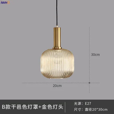 DecorBites™ Glass Pendant Lights: Modern Nordic Style LED Pendant Lamp for Bedroom, Living, Dining Room