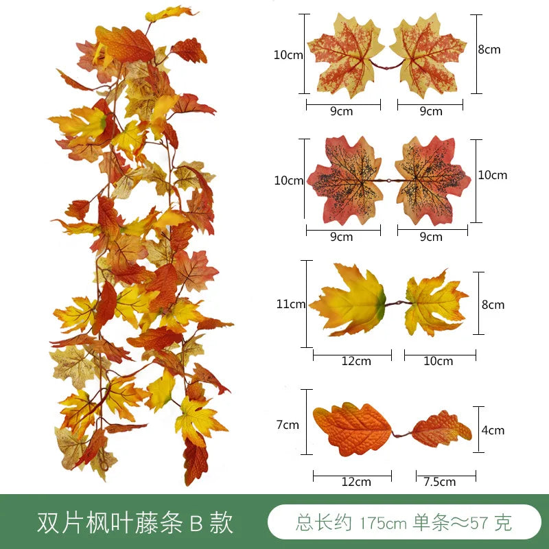 DecorBites™ Harvest Home Décor: Pumpkin, Pine Cone, Maple Leaf, Vine Hanging Decoration