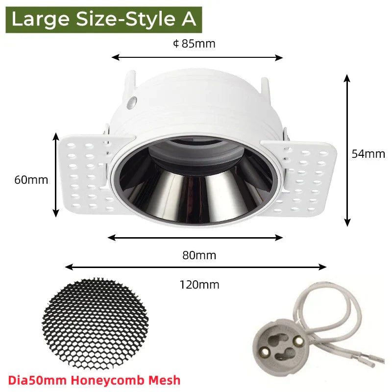 DecorBites™ Adjustable Recessed LED Ceiling Downlight for GU10/MR16/MR11 Bulbs