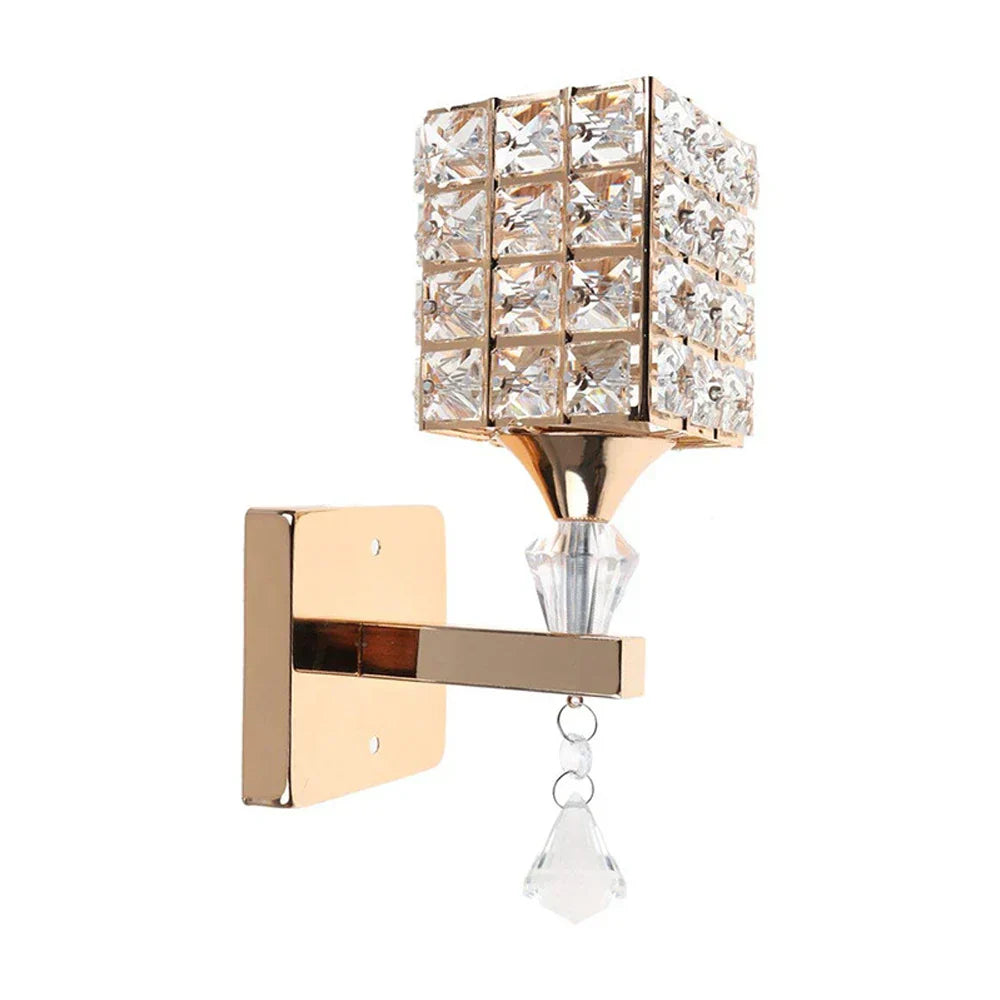 DecorBites™ Crystal Wall Sconce: Modern Bedside Wall Lamp for Home Decor