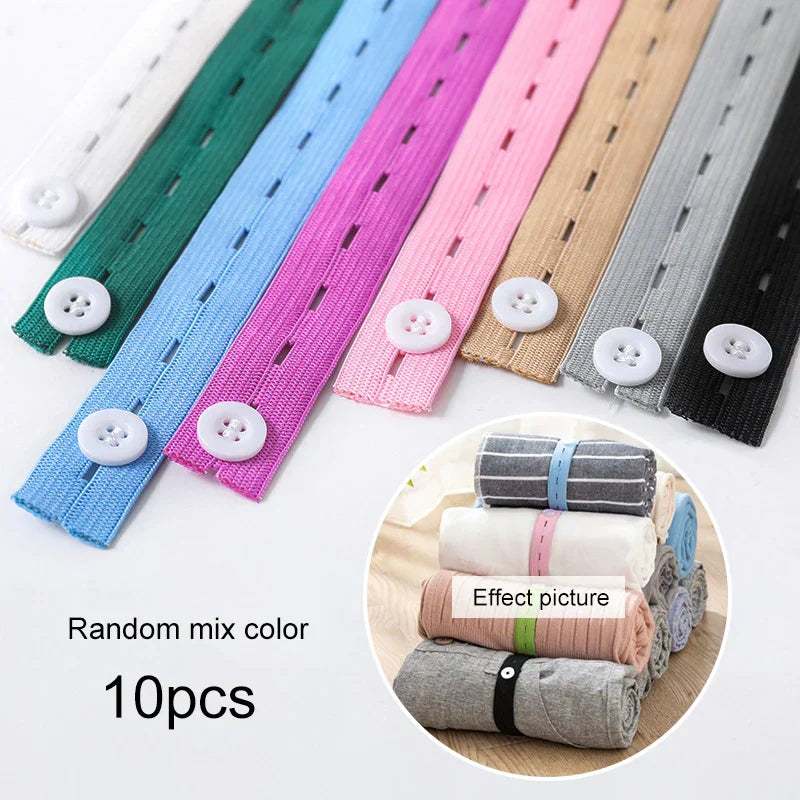 DecorBites™ Elastic Band Clothes Folding Storage Bags for Scarves, Shirts, Pants