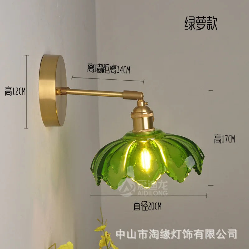 أضواء جدارية نحاسية يابانية DecorBites™ مصباح جداري LED حديث لغرفة النوم والسلالم والمرآة