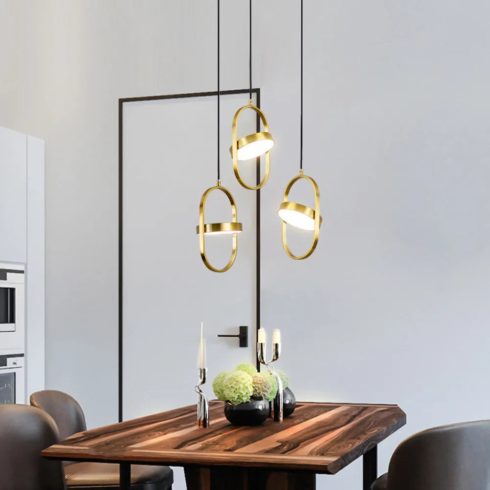 DecorBites™ Gold Trumpet Pendant Light - Modern LED Nordic Hanging Lamp for Home Decor