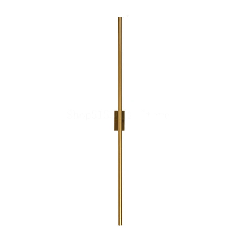 مصباح جداري LED DecorBites™ Linear Metal Tubes باللون الذهبي لغرفة المعيشة العصرية ومرايا الحمامات