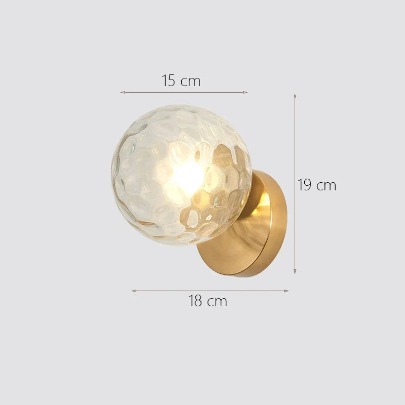 DecorBites™ Glass Ball Wall Lamp: Modern Minimalist Nordic Style, Luxury Bedroom Lighting