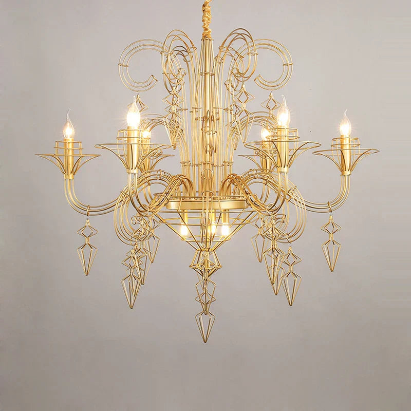 DecorBites™ Baroque Designer Hanging Chandelier - LED Lighting for Foyer