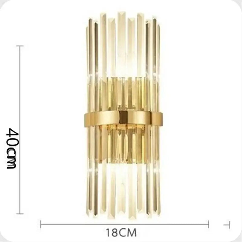 DecorBites™ Crystal Golden Wall Lamp: Luxury American Country Style Light Fixtures