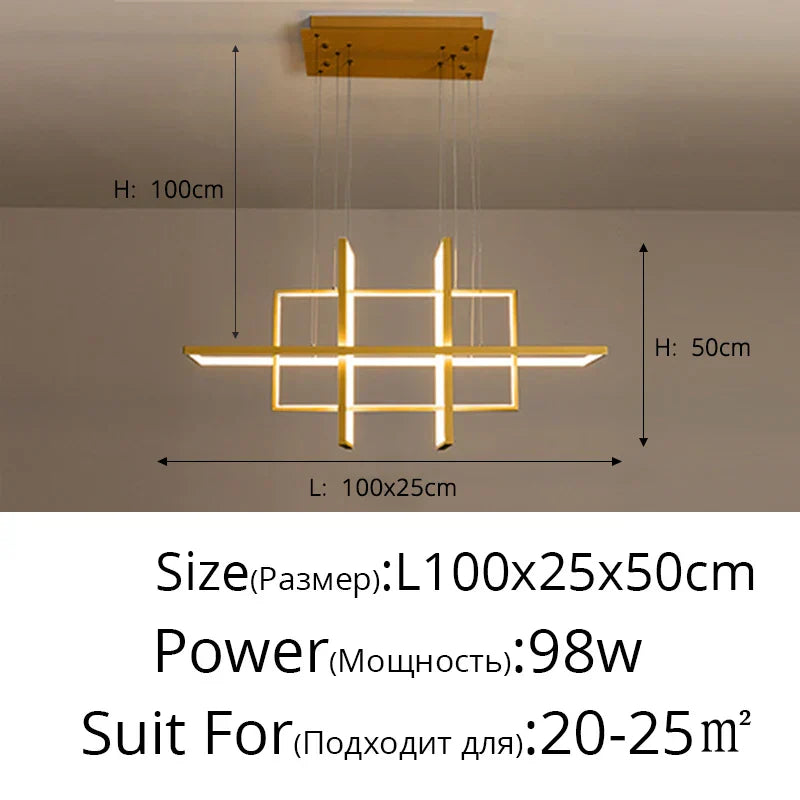 DecorBites™ Geometric Aluminum Pendant Lights for Living Bedroom Restaurant Dining Kitchen Home Décor