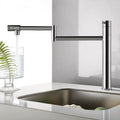 DecorBites™ 360 Degree Chrome Foldable Kitchen Faucet Hot Cold Sink Mixer, Brass Deck Mounted