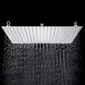 DecorBites™ 20 Inch Luxury Chrome Square Shower Head Stainless Steel Ultrathin Rainfall Head