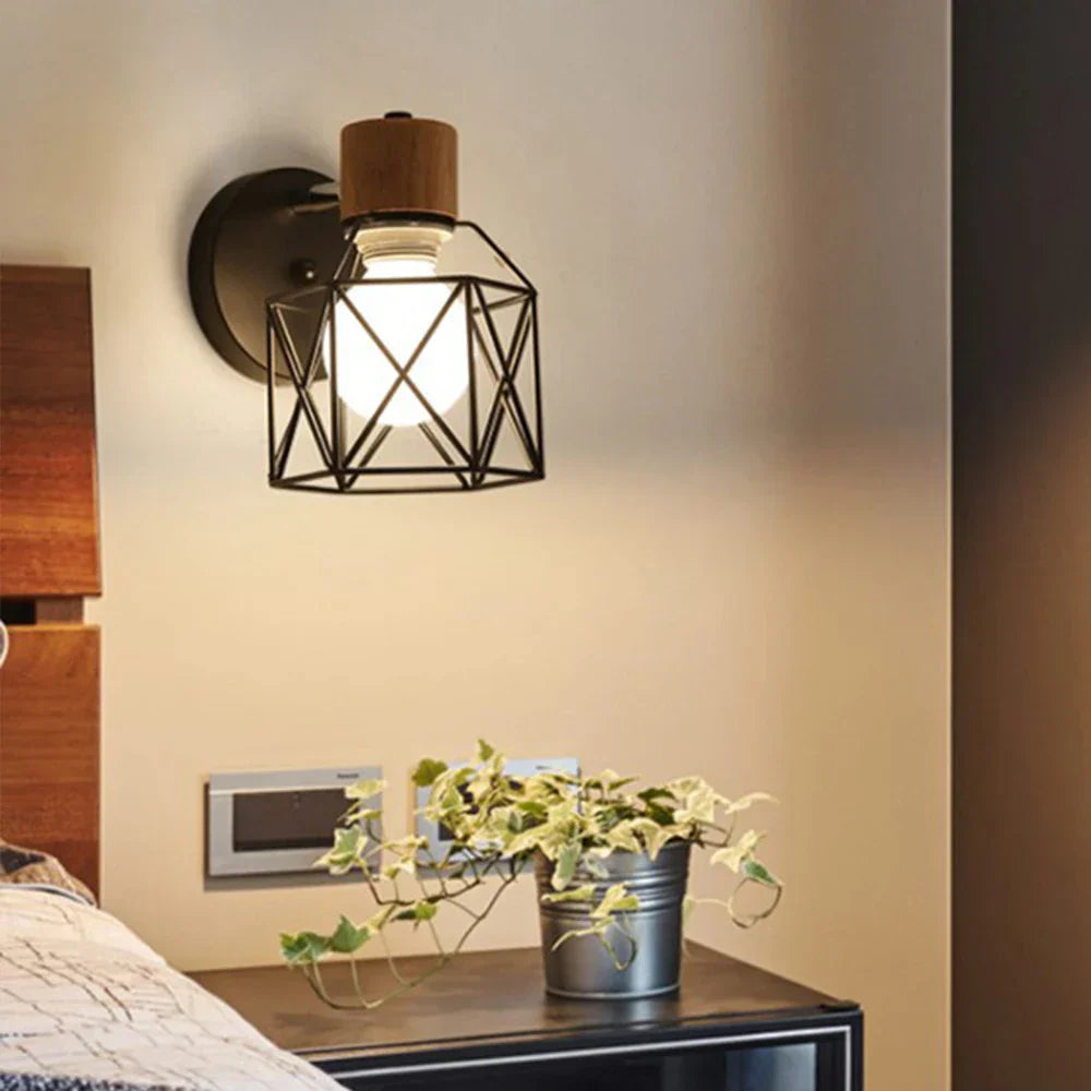 DecorBites™ Iron Cage LED Wall Light for Home Decor Indoor Lighting Fixture