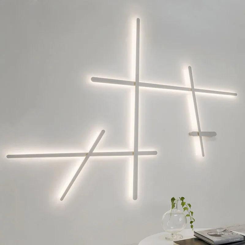مصباح حائط DecorBites™ LED بإضاءة خلفية لديكور المنزل - إضاءة داخلية على شكل شريط طويل