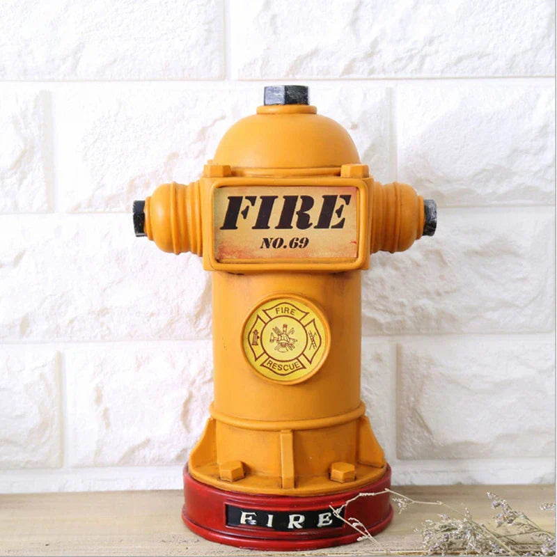 DecorBites™ 24cm Fire Hydrant Piggy Bank & Fire Extinguisher Figurine Home Decor