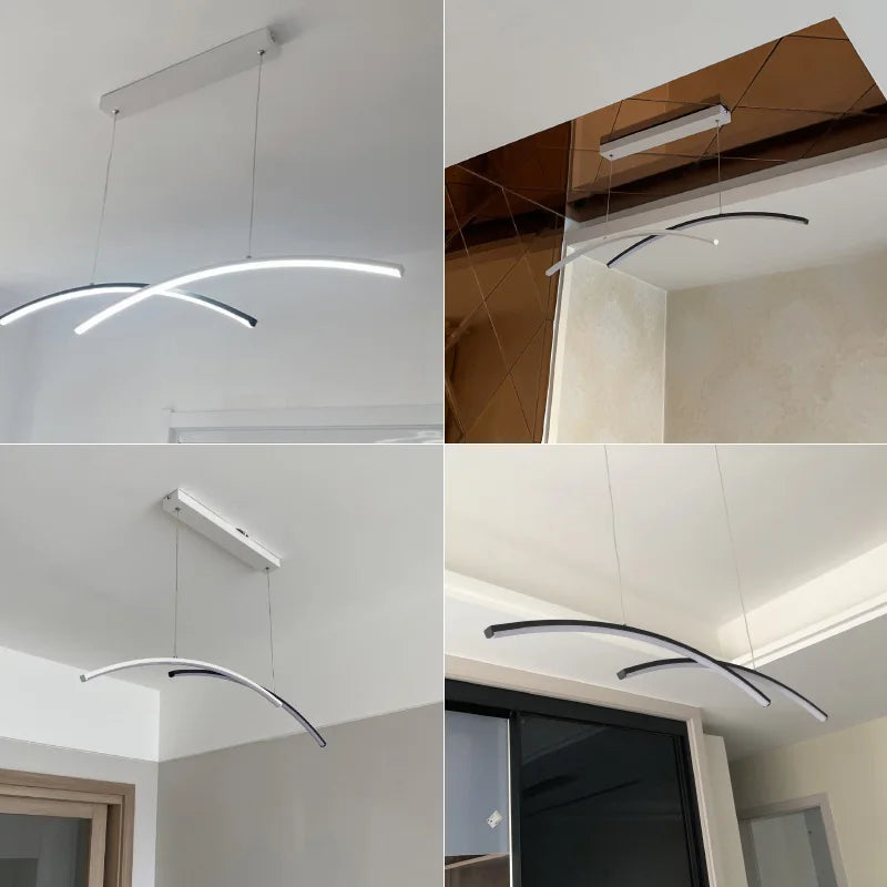 ثريا LED من DecorBites™: إضاءة عصرية، إبداعية، بسيطة لغرفة الطعام، غرفة المعيشة و طاولة البار