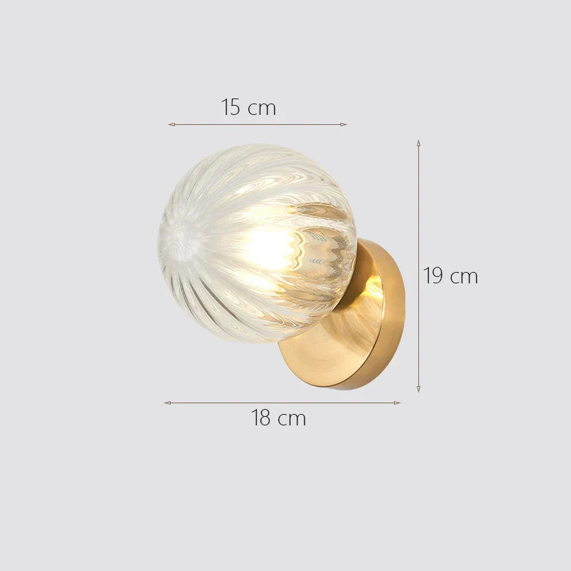 DecorBites™ Glass Ball Wall Lamp: Modern Minimalist Nordic Style, Luxury Bedroom Lighting
