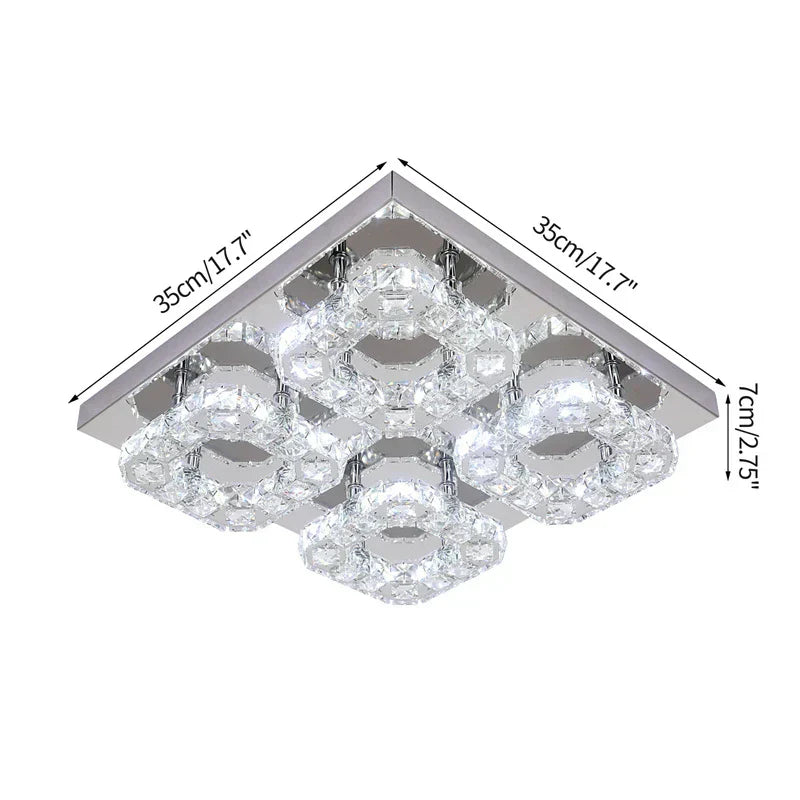 DecorBites™ Smart LED Chandelier Modern Ceiling Lamp Remote Control for Living Dining Room